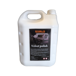 Velvet polish 5 l. - Почиства, подхранва и полира пластмасови повърхности Velvet polish 5 l. - Почиства, подхранва и полира пластмасови повърхности